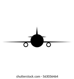 Aircraft icon. Aircraft Vector isolated on white background. Flat vector illustration in black