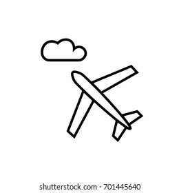 Aircraft icon. Aircraft Vector isolated on white background