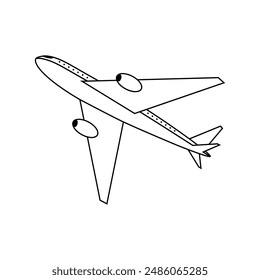 Aircraft icon vector. Plane illustration sign. Airplane symbol. Travel logo.