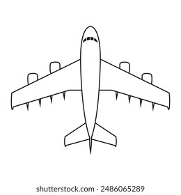 Vektorgrafik der Flugzeugsymbole. Plane Illustrationszeichen. Flugzeugsymbol. Reiselogo.