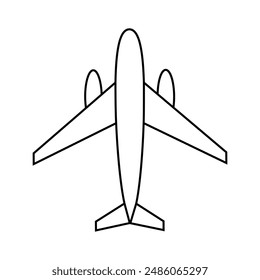 Aircraft icon vector. Plane illustration sign. Airplane symbol. Travel logo.