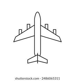 Aircraft icon vector. Plane illustration sign. Airplane symbol. Travel logo.