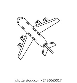Aircraft icon vector. Plane illustration sign. Airplane symbol. Travel logo.