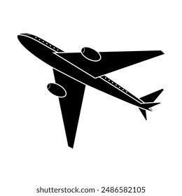 Vector de icono de aeronave. Señal de ilustración de plano. Símbolo de avión. Logo de viaje.