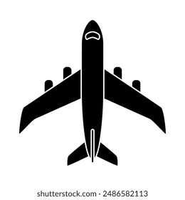 Vector de icono de aeronave. Señal de ilustración de plano. Símbolo de avión. Logo de viaje.