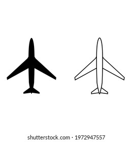 Aircraft icon vector set. airplane illustration sign collection. plane symbol or logo.