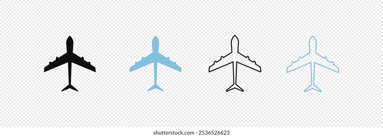 Aircraft icon vector set. Airplane illustration sign collection. Plane symbol or logo.