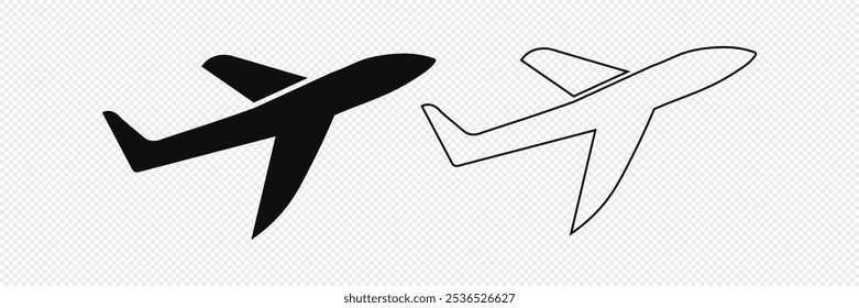 Aircraft icon vector set. Airplane illustration sign collection. Plane symbol or logo.