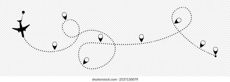 Aircraft icon vector set. Airplane illustration sign collection. Plane symbol or logo.