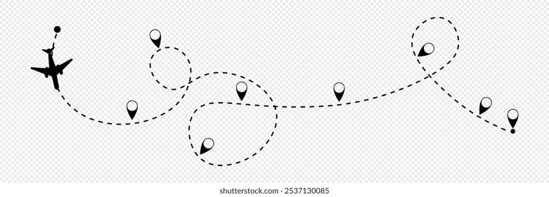 Aircraft icon vector set. Airplane illustration sign collection. Plane symbol or logo.