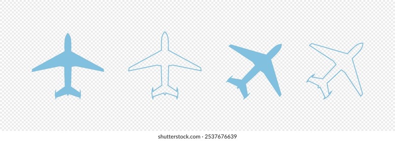 Aircraft icon vector set. Airplane illustration sign collection. Plane symbol or logo.