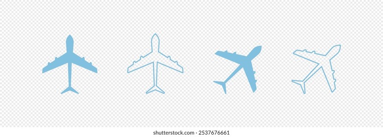 Aircraft icon vector set. Airplane illustration sign collection. Plane symbol or logo.