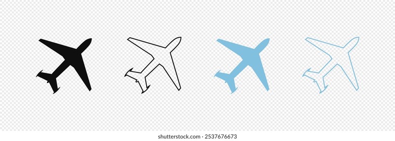 Aircraft icon vector set. Airplane illustration sign collection. Plane symbol or logo.