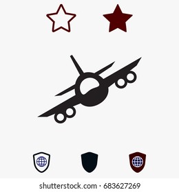 aircraft icon vector , stock vector illustration flat design style