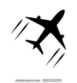  Icono de avión sobre fondo blanco