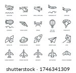 Aircraft Icons,  Monoline concept
The icons were created on a 48x48 pixel aligned, perfect grid providing a clean and crisp appearance. Adjustable stroke weight. 
