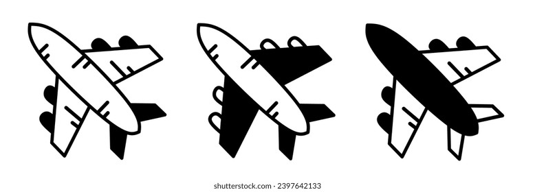 Aircraft illustration. Aircraft icon vector set. Design for business. Stock vector.