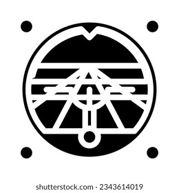 aircraft instrumentation aeronautical engineer glyph icon vector. aircraft instrumentation aeronautical engineer sign. isolated symbol illustration
