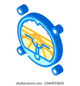 instrumentación de aeronaves ingeniero aeronáutico vector de ícono isométrico. signo de ingeniero aeronáutico instrumental de aeronaves. ilustración de símbolo aislado