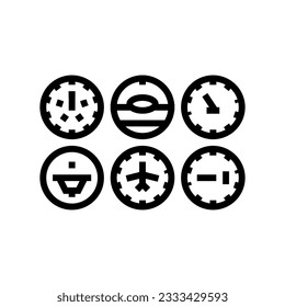 aircraft instrumentation aeronautical engineer line icon vector. aircraft instrumentation aeronautical engineer sign. isolated contour symbol black illustration