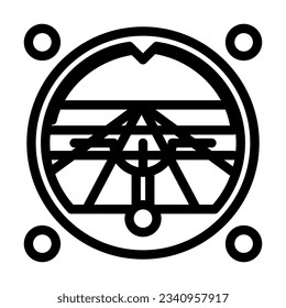 aircraft instrumentation aeronautical engineer line icon vector. aircraft instrumentation aeronautical engineer sign. isolated contour symbol black illustration