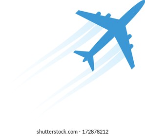 Aircraft. Isolated on white background. Vector illustration