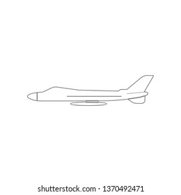 aircraft jet icon. Element of Army for mobile concept and web apps icon. Outline, thin line icon for website design and development, app development