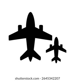 aircraft and jet plane silhouette design pack, Airplane Shape Vector.