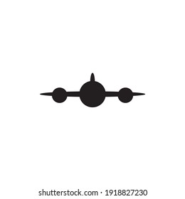 Aircraft landing or taking off. Vector drawing.