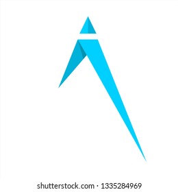 aircraft or letter A or paper plane logo design template. editable vector