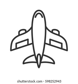 Aircraft linear icon. Thin line illustration. Vector isolated outline drawing.