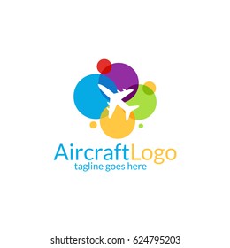 Aircraft logo. Plane logotype 