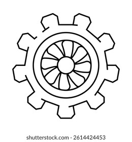 aircraft maintenance aeronautical engineer line icon vector. aircraft maintenance aeronautical engineer sign. isolated contour symbol black illustration