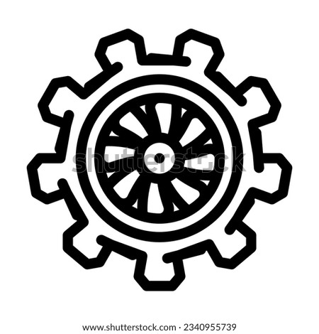 aircraft maintenance aeronautical engineer line icon vector. aircraft maintenance aeronautical engineer sign. isolated contour symbol black illustration