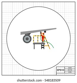 Aircraft maintenance icon