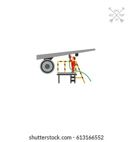 Aircraft maintenance icon