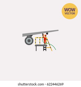 Aircraft maintenance icon