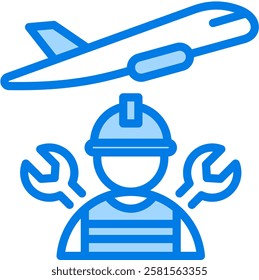 Aircraft Maintenance Icon Element For Design