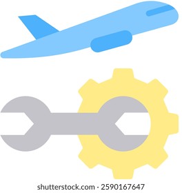 Aircraft Maintenance Icon Element For Design