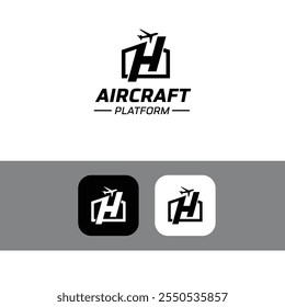 Aircraft Maintenance Platform Logo - Letter H Logo