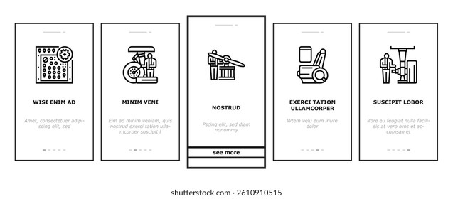 aircraft mechanic onboarding mobile vector aviation maintenance, airplane plane, jet engine, industry airport, repair, hangar aircraft mechanic illustrations