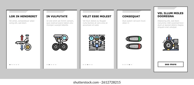 aircraft mechanic onboarding mobile vector aviation maintenance, airplane plane, jet engine, industry airport, repair, hangar aircraft mechanic illustrations