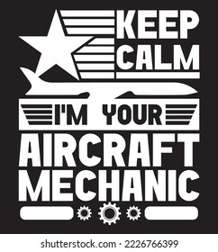 Aircraft Mechanical Engineer Typography Design