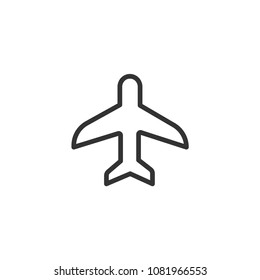 Aircraft Modern Simple Outline Vector Icon