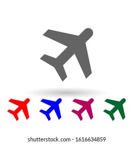 Aircraft multi color icon. Simple glyph, flat vector of web icons for ui and ux, website or mobile application