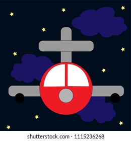 aircraft in night sky
