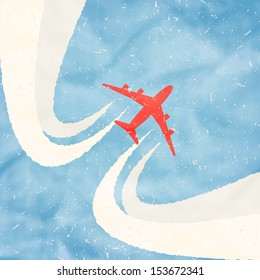 aircraft  in paper sky 