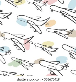aircraft pattern with color spot