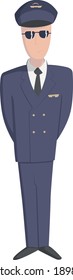 aircraft pilot vector illustration isolated