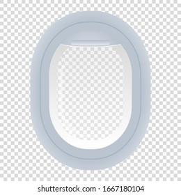 aircraft plane window isolated transparent background vector illustration